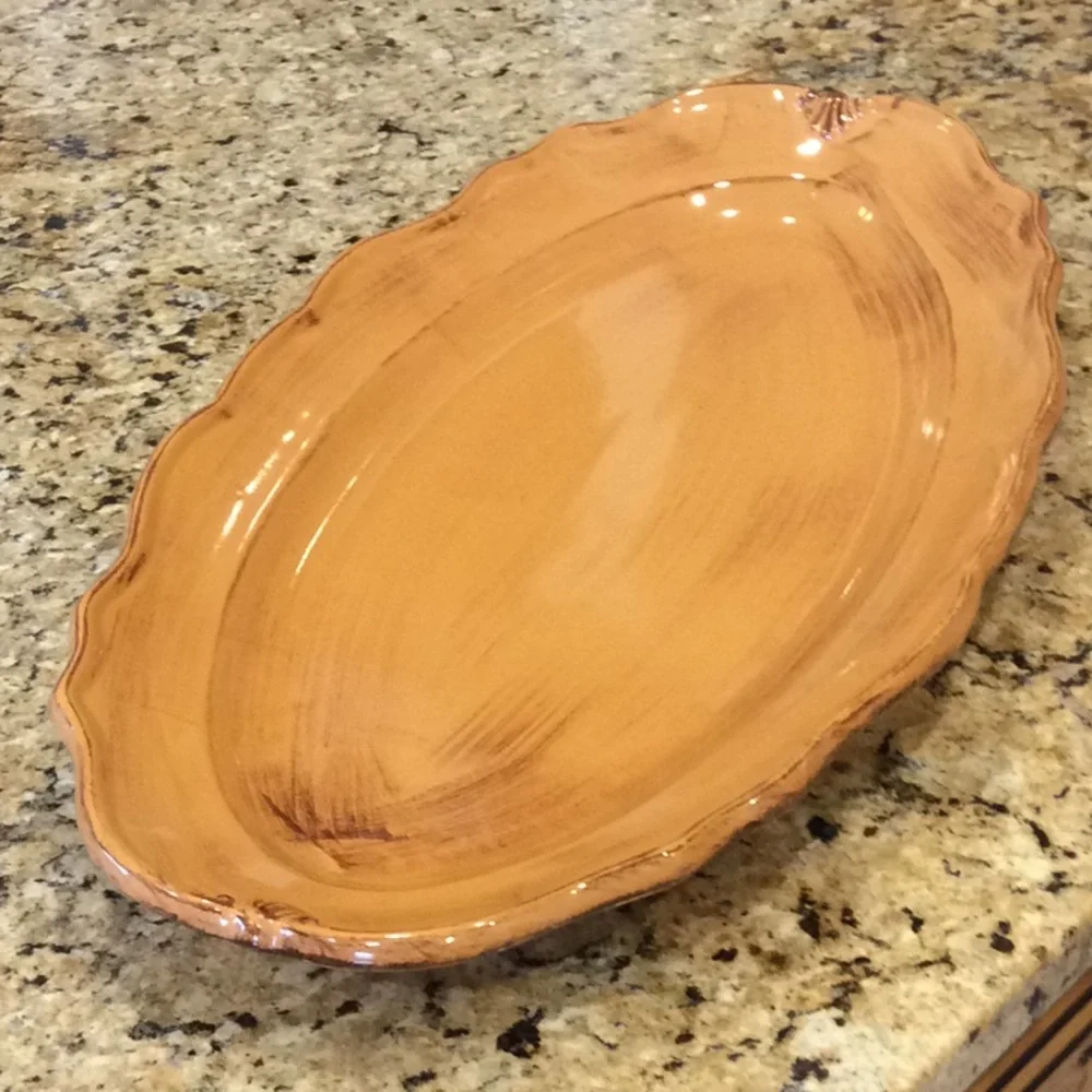 FINAL SALE PRICE Large Scallop Platter - Microwave Oven & DW Safe - Picture 1 of 6